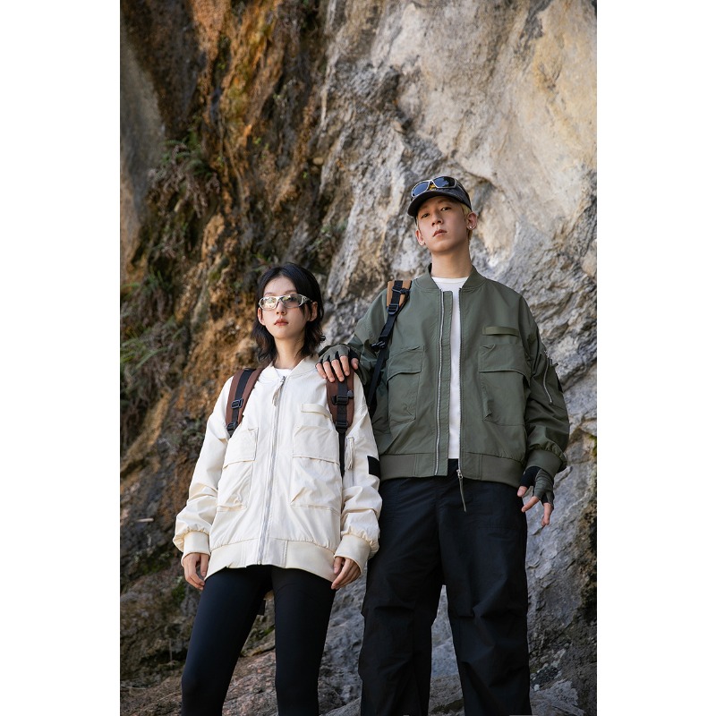 Bomber Jacket Men - Unisex Waterproof & Windproof Flight Jacket