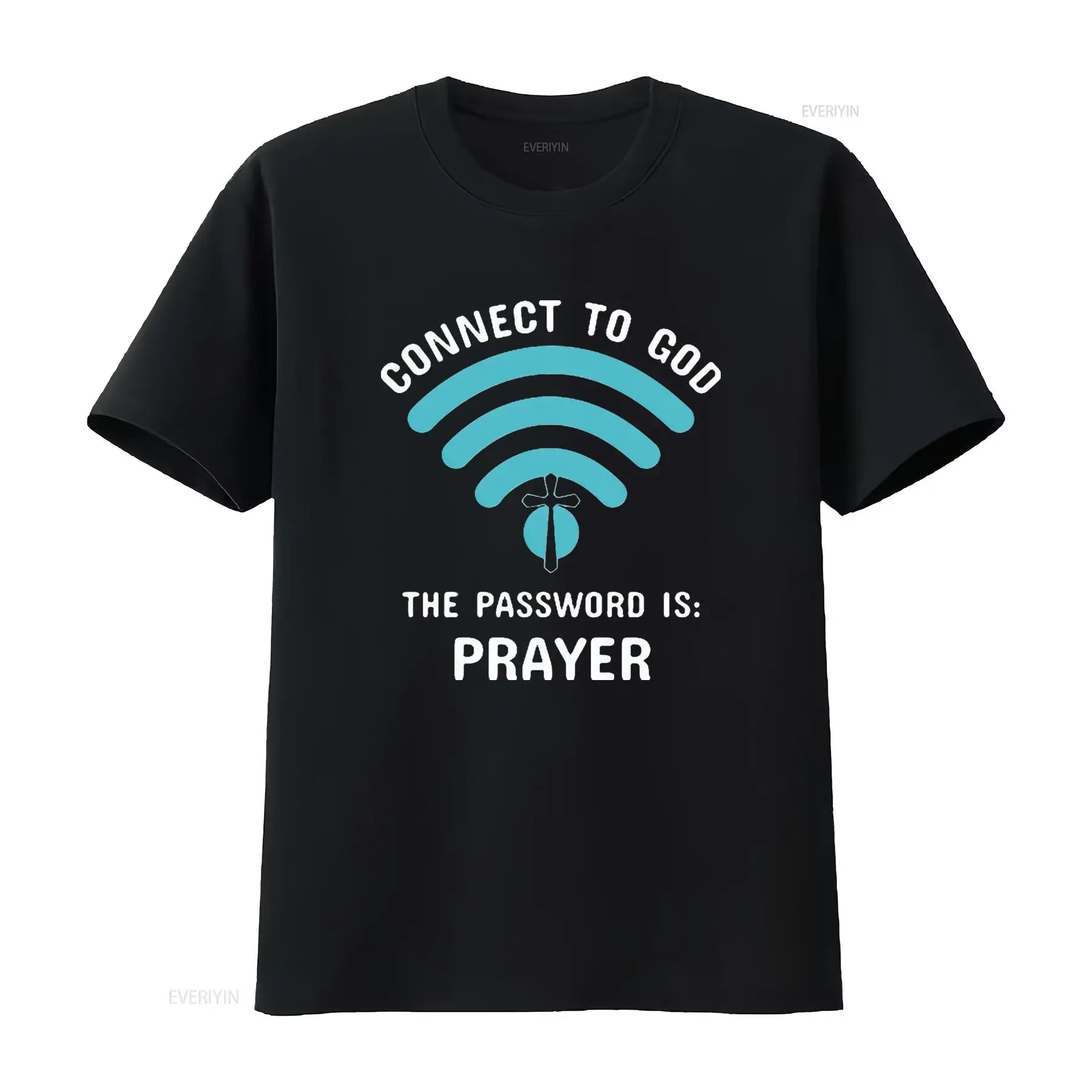 Mens Fashion Black Shirt - Mens Connect To God The Password