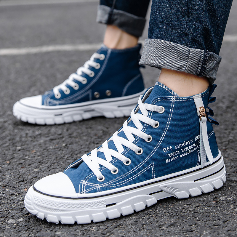Mens Fashion Summer 2025 - Men's High-Top Canvas Shoes Summer 2025
