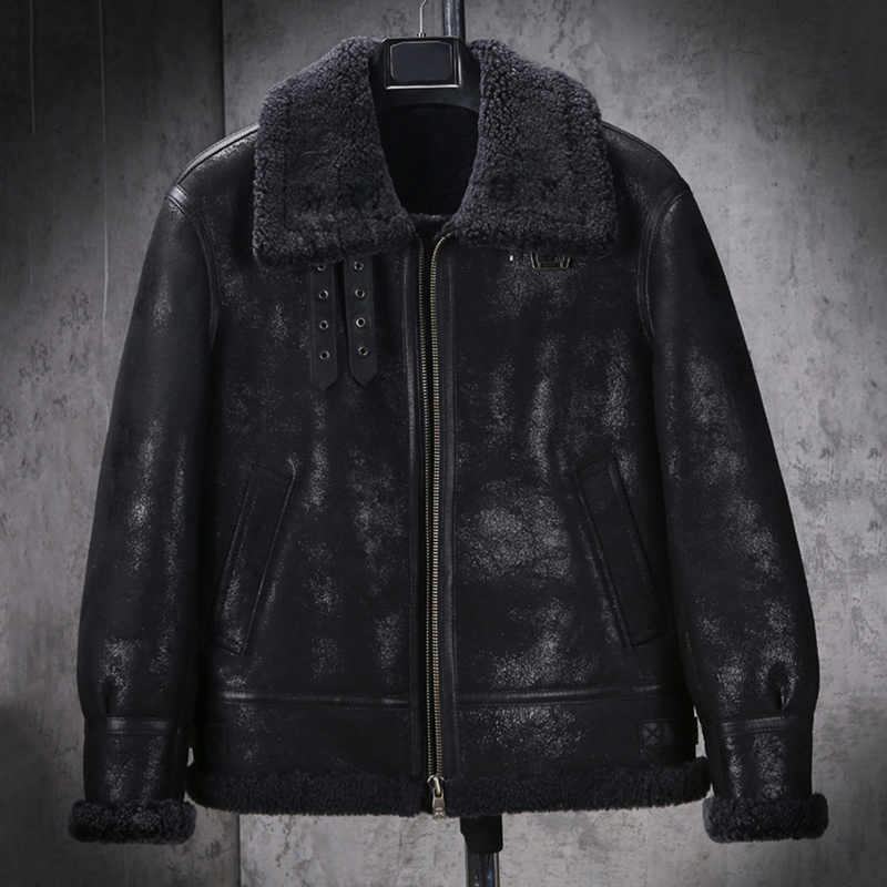 Bomber Jacket Men - Denny&Dora Men's B3 Bomber Jacket Shearling
