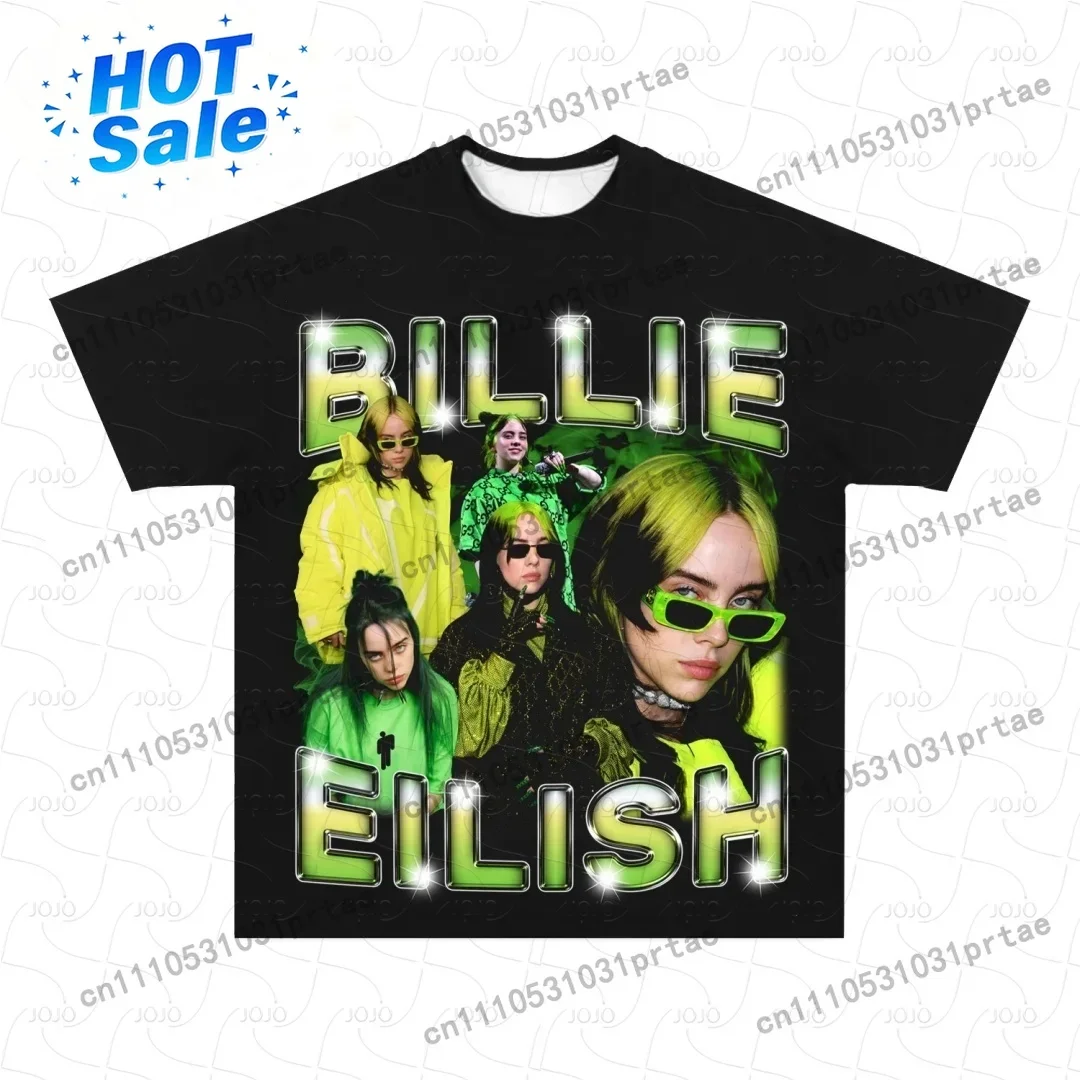 Billie Eilish Retro Pattern T- - Mens Fashion Summer 2025 评论和价格