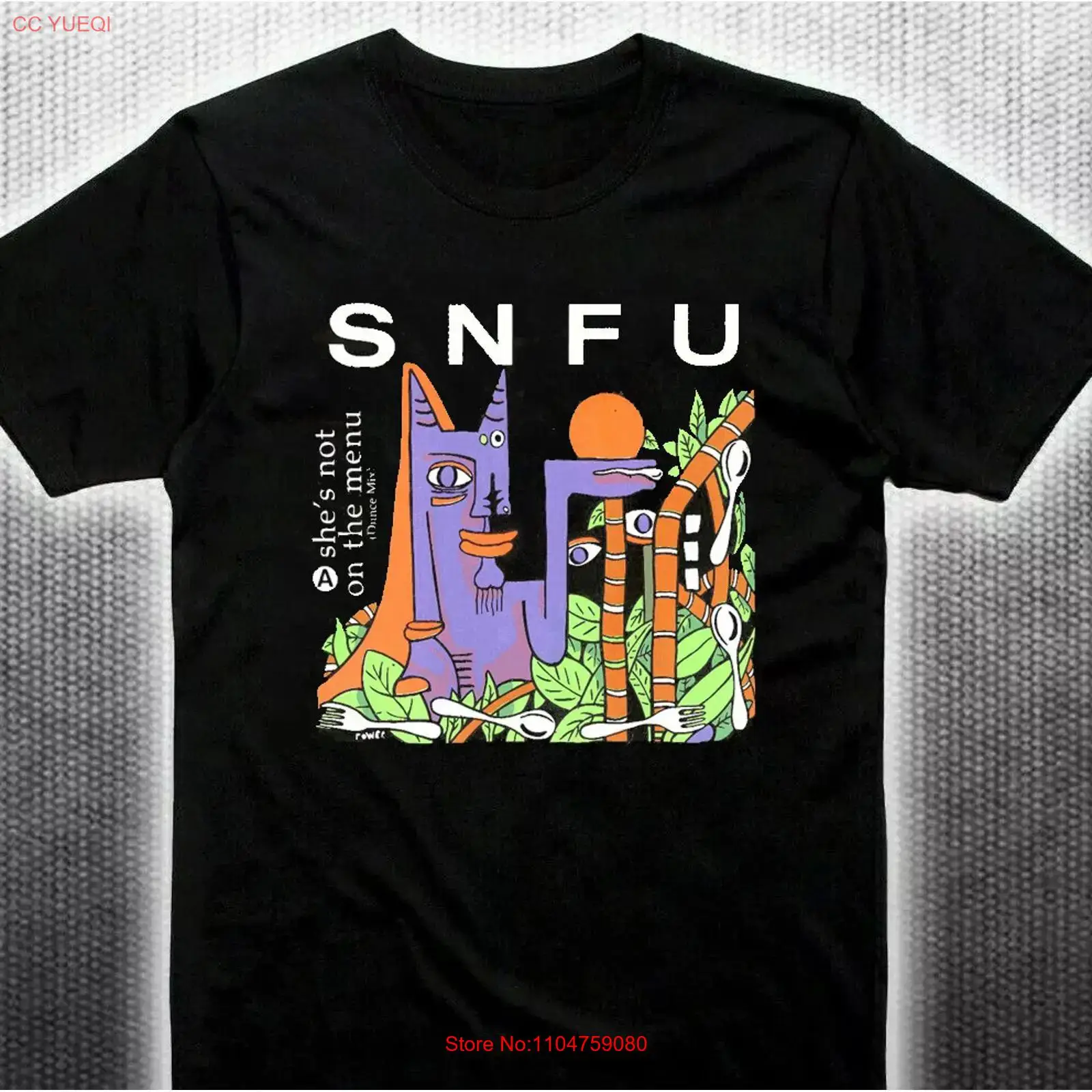 Very RARE SNFU Band Black Cott - Mens Fashion Black Shirt 评论和价格