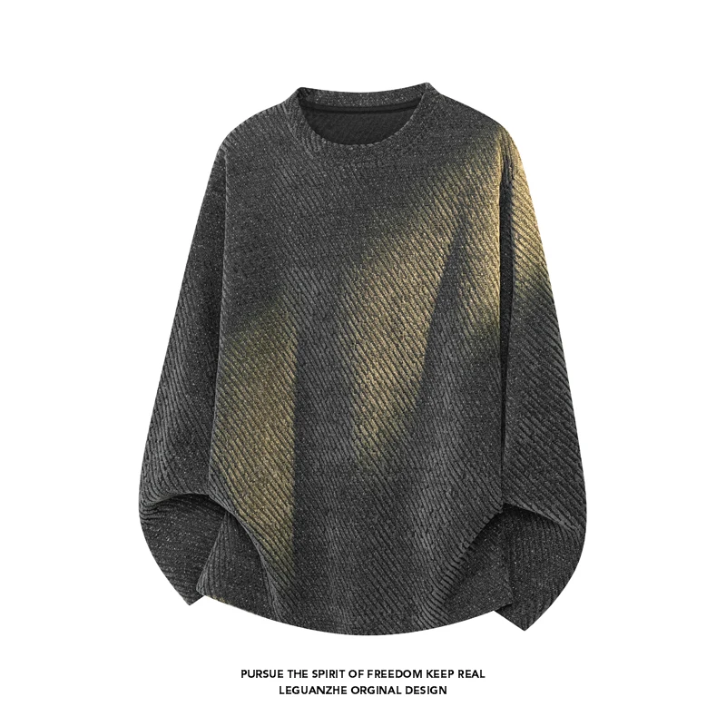 Men Diagonal Stripe Textured L - Mens Fashion Summer 评论和价格