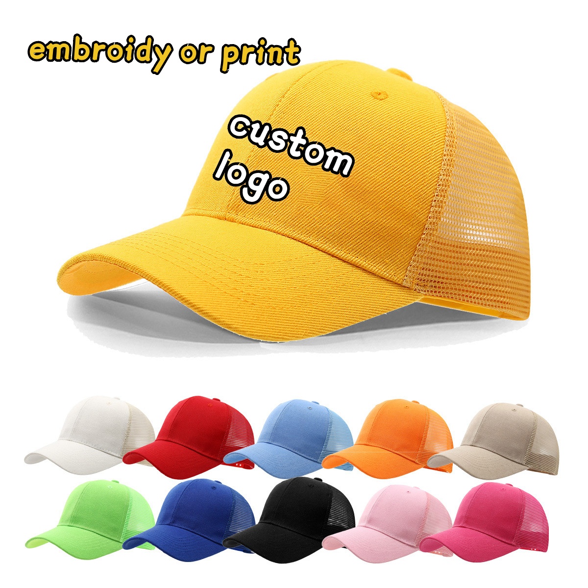 Custom Logo Cap Embroidery Pri - Trucker Hat Cap 评论和价格