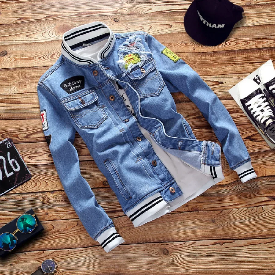 New 2026 Men's Denim Jackets F - Bomber Jacket Men 评论和价格