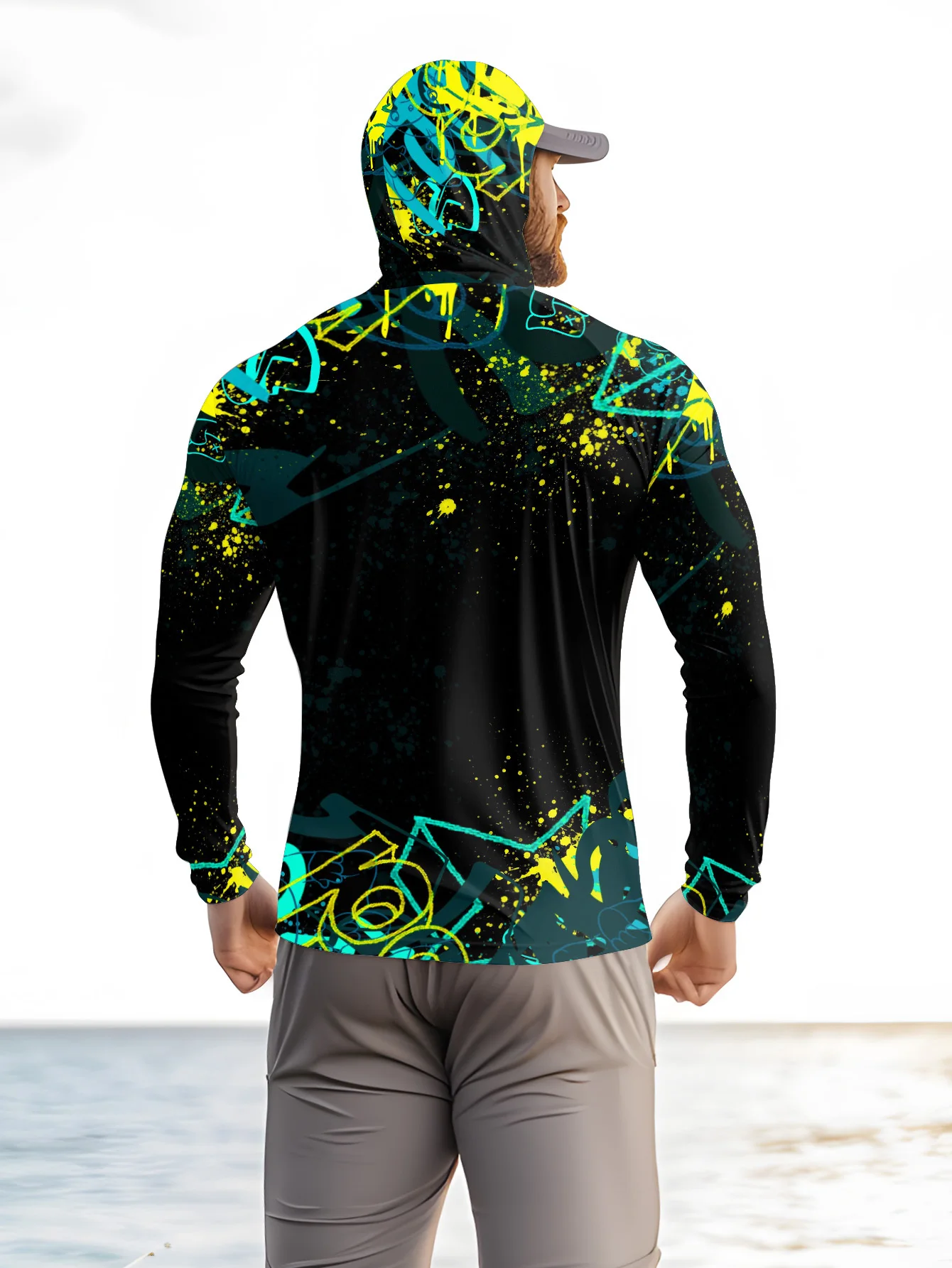 Men UPF50+ Fishing Hoodie With - Mens Fashion Summer 评论和价格