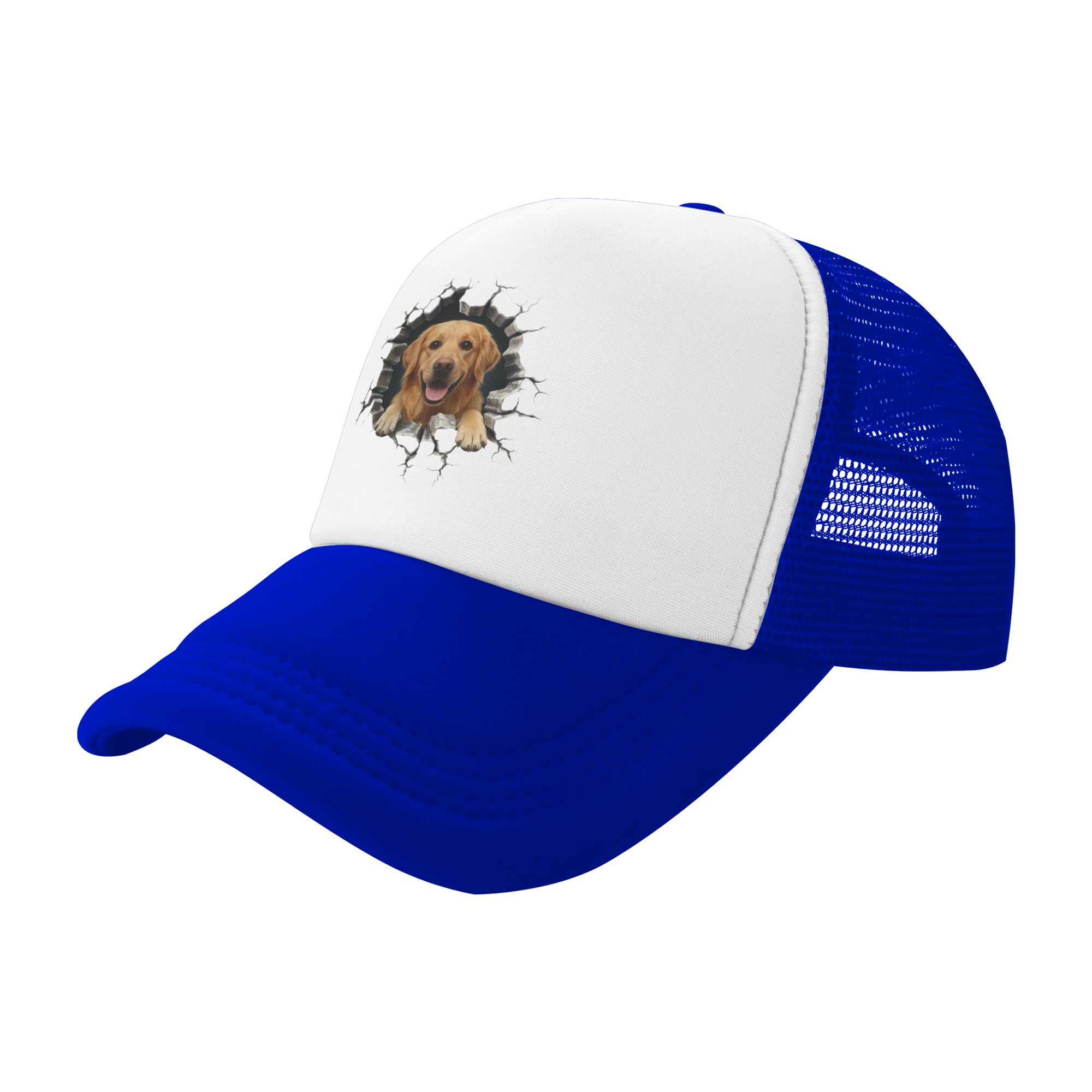 Breaking Through Golden Retrie - Trucker Hat Cap 评论和价格