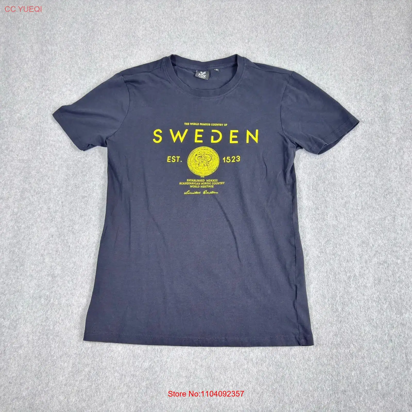 Fox Originals Sweden T Shirt S - Mens Fashion Black Shirt 评论和价格