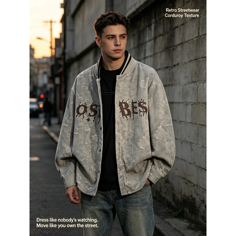 Men's Vintage Jacquard Varsity - Varsity Jacket Letterman 评论和价格