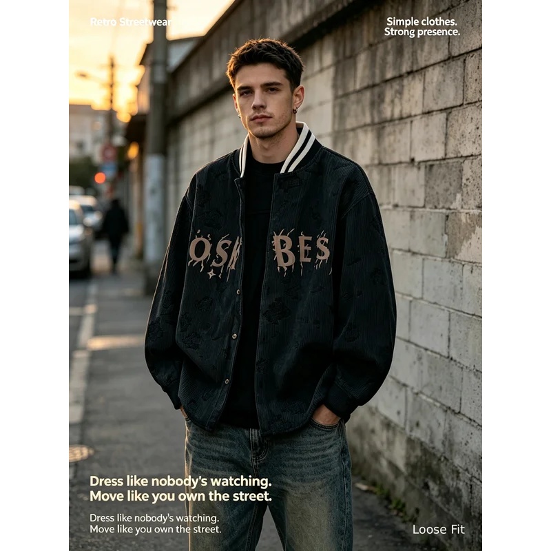 Men's Vintage Jacquard Varsity - Varsity Jacket Letterman 评论和价格