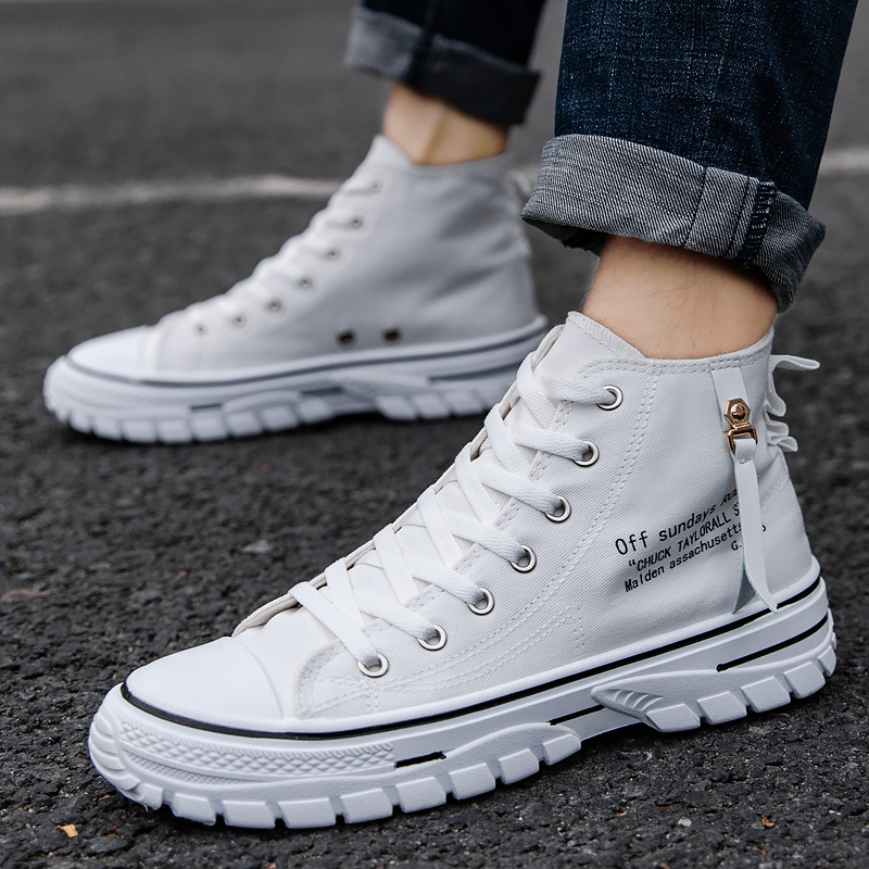 Men's High-Top Canvas Shoes Su - Mens Fashion Summer 2025 评论和价格