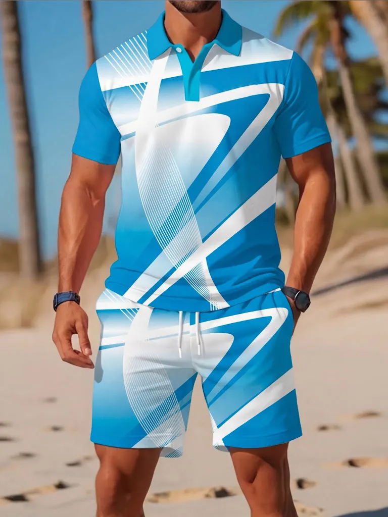 Men's Summer Tee Set Fashion B - Men'S Fashion Polo Shirt 评论和价格