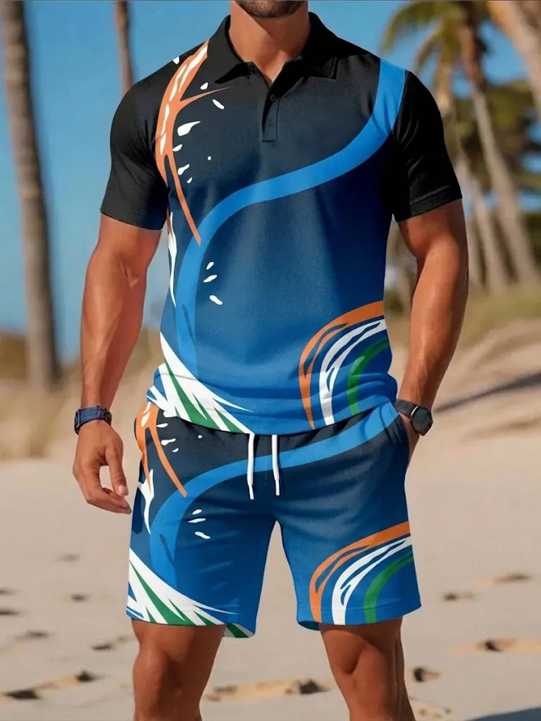 Men's Summer Tee Set Fashion B - Men'S Fashion Polo Shirt 评论和价格