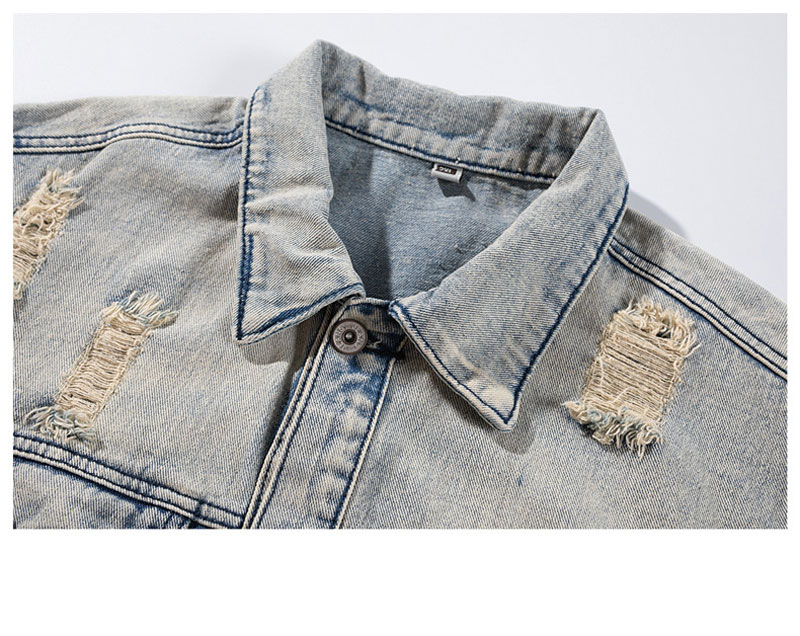 New Bomber Ripped Denim Jacket - Bomber Jacket Men 评论和价格