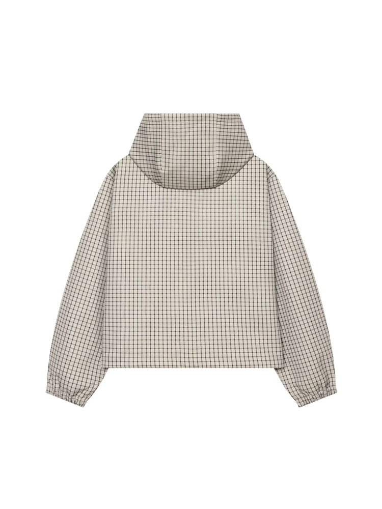 MUJER Plaid Hooded Jacket Woma - Varsity Jacket Letterman 评论和价格