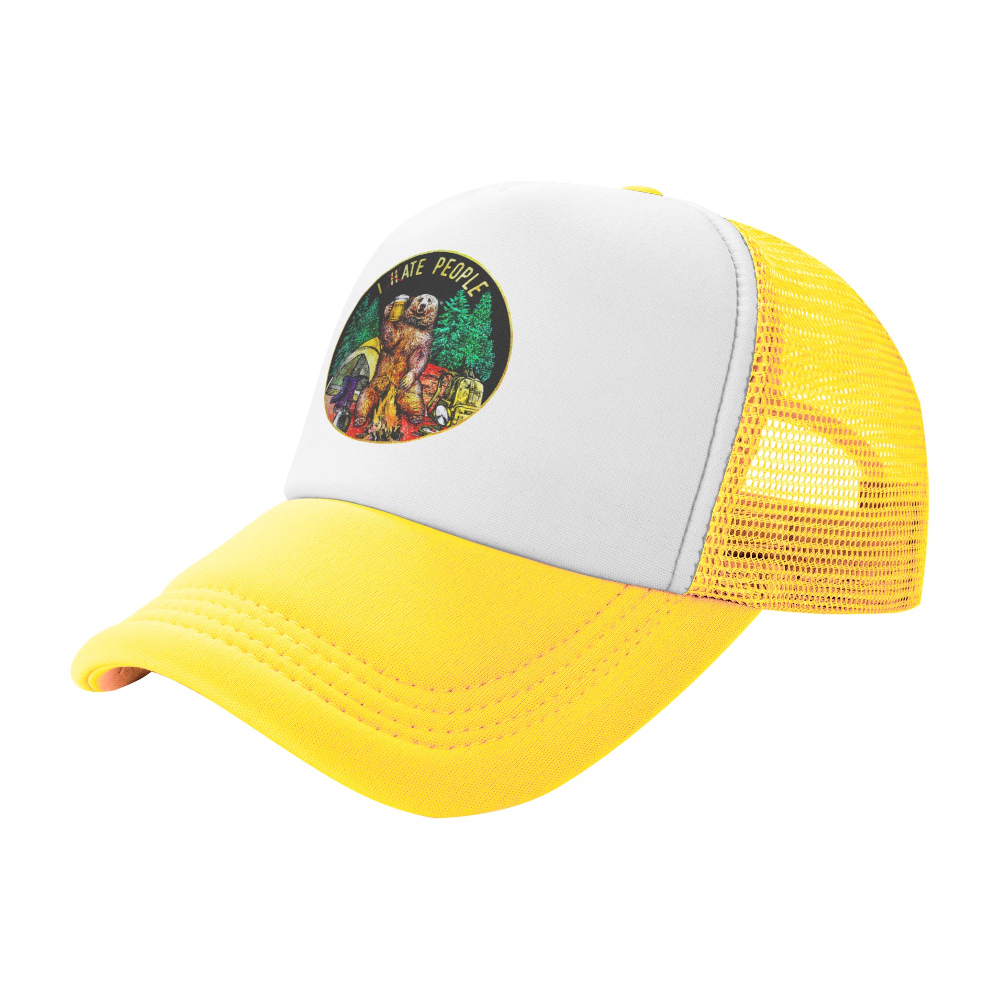 I Hate People Bear Camping Bas - Trucker Hat Cap 评论和价格