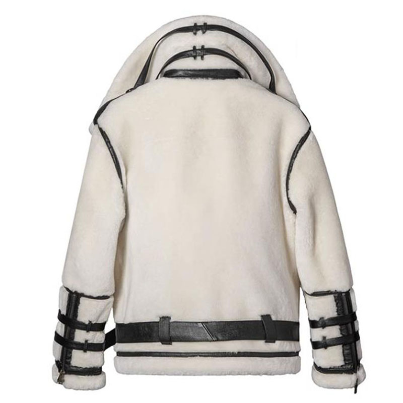Denny&Dora Men's Shearling Coa - Bomber Jacket Men 评论和价格