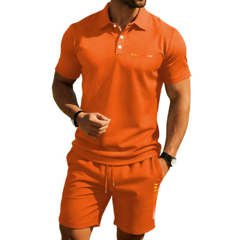 PARIS Print Men's high-end sum - Men'S Fashion Polo Shirt 评论和价格
