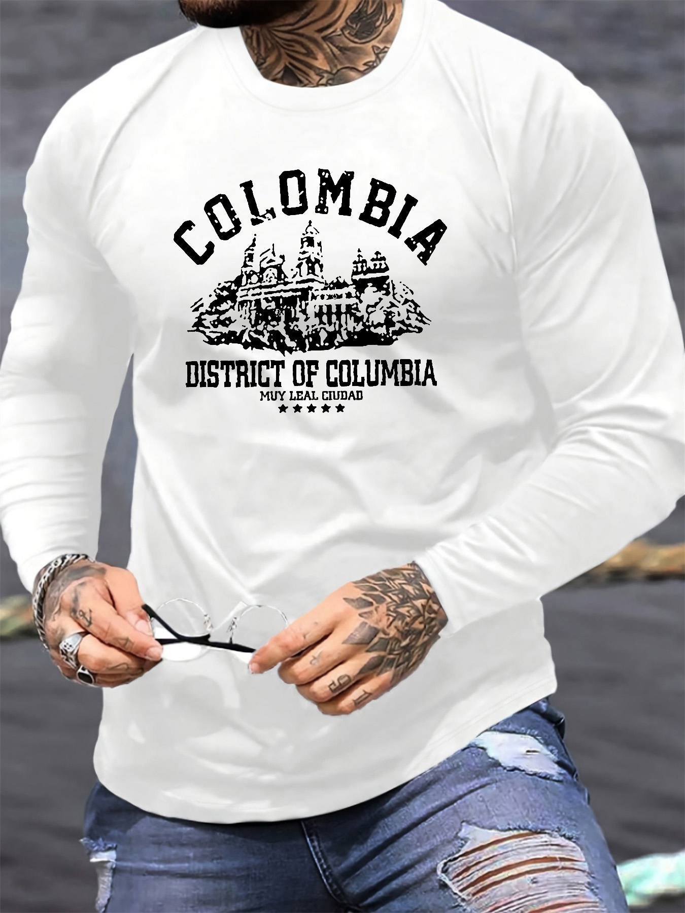 100% Cotton Men's Long Sleeved - Mens Fashion Summer 评论和价格